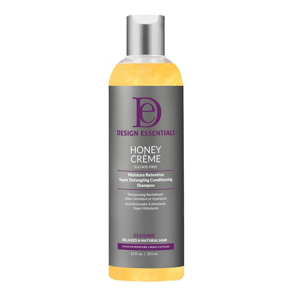 DESIGN ESSENTIALS Honey Creme Moisture Retention Super Detangling Conditioning Shampoo (12oz)