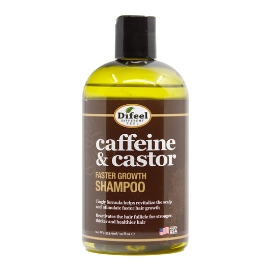 Difeel Caffeine & Castor Faster Growth Shampoo (12oz)